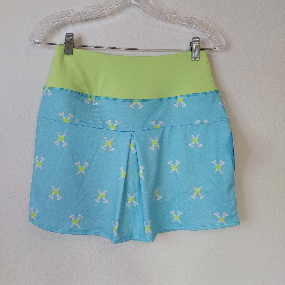 Birdies & Bows Nail Print‎ Golf Skort Size XS NWT